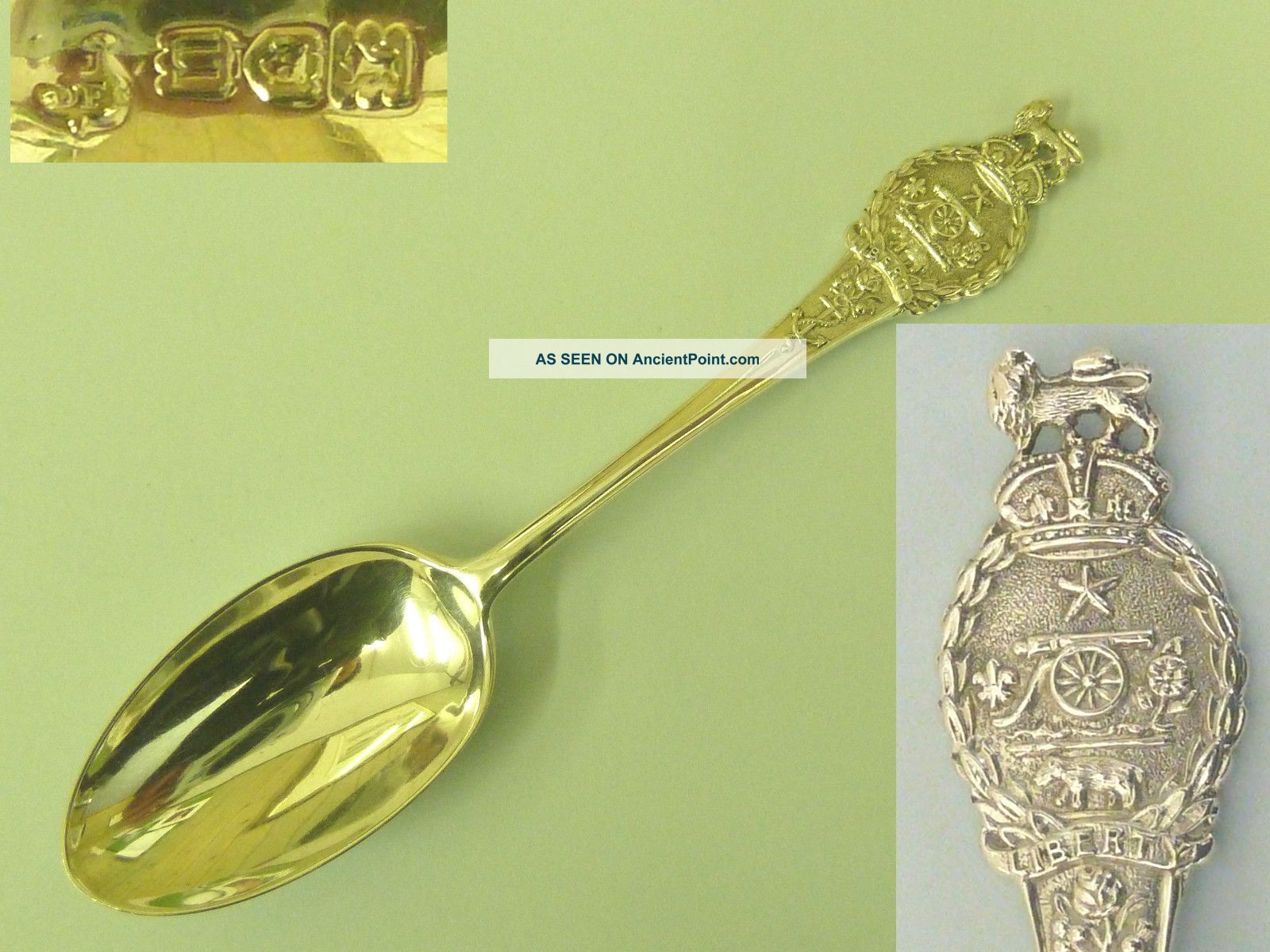 Military Artillery & Naval Solid Silver World War One Liberty Spoon,  1915 Other photo