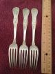 3 Vintage Regent Pattern Tiffany & Co Silver Plate Forks 1884 Engraved Al As? Tiffany photo 2