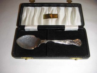 Boxed Kings Pattern Silver Jam Spoon By James Dixon & Son photo