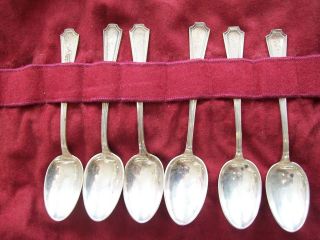 Set Of 6 Antique Sterling Silver Spoons A.  Stowell Boston photo
