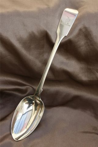 1838,  London Silver,  Huge Basting Spoon,  138 Gram photo