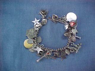 Sterling Charm Bracelet Loaded 35+ Charms Ohio Beta Epsilon Phi Sorority More $1 photo
