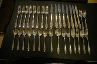 Reed & Barton English Provincial Sterling Silver 8 - 4 Pc Placesettings photo