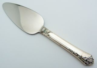 Oneida Sterling Silver Cheese Server Damask Rose photo