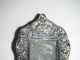 Antique Miniature Silver Picture Frame With Embossed Crown & Flower Design 1901 Frames photo 4