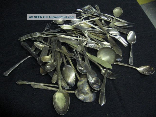 Silver Plate Flatware Silverware Junk Or Not Or For Crafts Mixed Lots photo