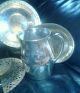 Silver Plate Lot Includes Plates,  Pot,  Gorham Creamer,  Serving Utensils,  Etc Mixed Lots photo 5