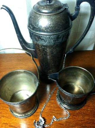 Bernard Rice ' S Sons Silver 3 - Pc Coffee Set Antique Vintage Rare Est.  1918 - 1923 photo
