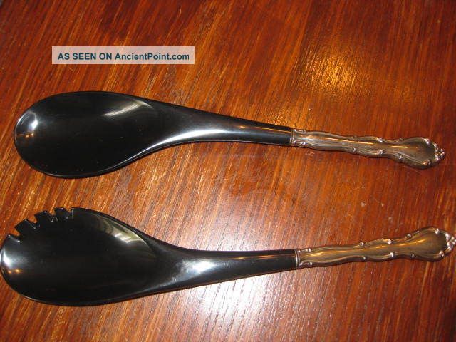 Vintage Towle Salad Servers Sterling Silver Handles Other photo