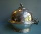 Antique Figural Dome Butter Cheese Dish Birds Cow Mushrooms Silver Plate Bowls photo 11