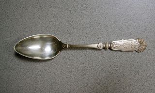 Sterling Silver Antique European Table Spoon - Monogram photo