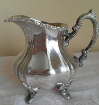 Antique Vintage Poole Lancaster Rose Tea Pot Silver Plated Epca 400 - Creamer photo