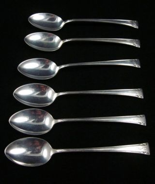 Vintage Sterling International Serenity Demitasse Spoons (6) 1940 4 1/4 