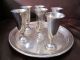 6 Vintage Randahl Sterling Silver Cordials W/matching Sterling Silver Tray 276 G Cups & Goblets photo 2