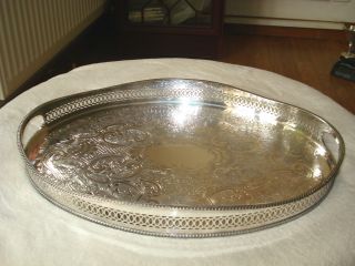 Silver Plated Gallery Tray photo