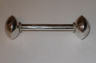Sterling Antique Vintage Baby Rattle photo
