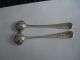 Pair Of George Iii Salt Spoons,  By William Bateman,  London 1817,  Old English Pat Other photo 1
