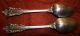 Two Antique Wallace Sterling Silver Teaspoons Tea Spoon Grand Baroque Wallace photo 1