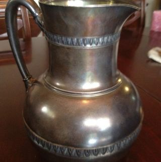 Antique Water Pitcher/ Silver/moore & Moore - Tiffany/1877 C photo
