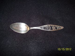 Nitro Wv,  Vest Virginia,  W.  Va.  1918 Souvenir Spoon Sterling photo