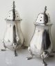 A Pair Of Decorative Salt & Pepper Shakers Selfridge & Co Ltd 1901 Solid Silver Salt & Pepper Shakers photo 3