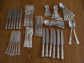 62 Pcs Kings Sheffield England Silver Plate Flatware Collection Epns A1 Look photo