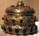 French C.  1880 Sterling Gilt Repousse ' Multi Jewelled Box Boxes photo 7