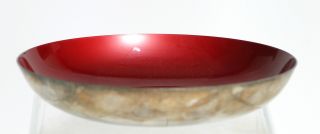 Reed And Barton 194 – Red Sterling Silver Enameled Bowl – Vintage photo