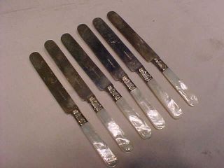 Gorham Dinner Knife Knives Mother Of Pearl Sterling And Stainless Vintage 6 photo