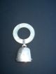 Vintage 60 ' S Silver And Mother Of Pearl Baby Teething Ring Other photo 2