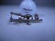 Antique/vintage European Silver Miniature Spinning Wheel Miniatures photo 5