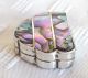 Antique Vintage Sterling Silver.  925 & Abalone Paua Shell Hinged Pill Snuff Box Boxes photo 2