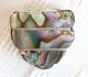 Antique Vintage Sterling Silver.  925 & Abalone Paua Shell Hinged Pill Snuff Box Boxes photo 4