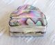 Antique Vintage Sterling Silver.  925 & Abalone Paua Shell Hinged Pill Snuff Box Boxes photo 5