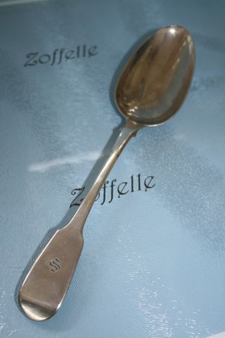 Solid Silver George Iv Fiddle Back Table Spoon Hm London 1824 - 62g photo