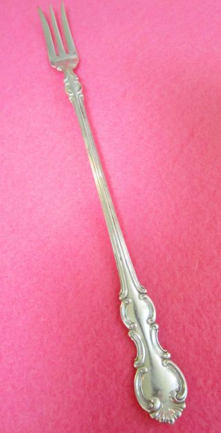 Troy 1835 Wallace Long Handle Pickle Fork Year 1902 Antique Flatware photo