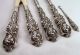 Cased Art Nouveau Sterling Silver Glove Stretchers / Button Hooks 1903 - Cherubs Other photo 8