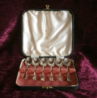 Fine Set Of Antique Sterling Silver Hallmarked Boxed Spoons (not Scrap 84g) - Nr photo
