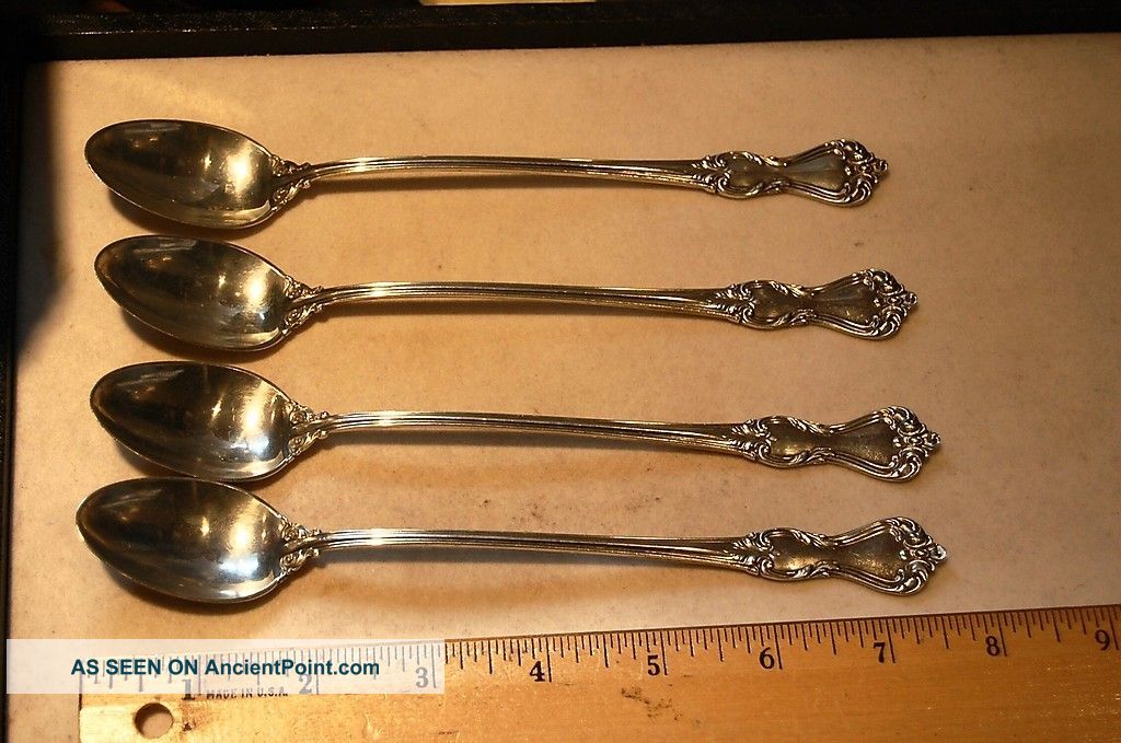 Reed & Barton Marlborough 4 Iced Teaspoons - Estate Reed & Barton photo