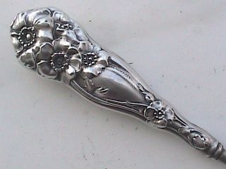 Sterling Handled Floral Nail File And Button Hook photo