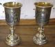 Antique Sterling Silver Kiddush Two Cups/ Goblets Cups & Goblets photo 10