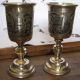 Antique Sterling Silver Kiddush Two Cups/ Goblets Cups & Goblets photo 1