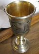 Antique Sterling Silver Kiddush Two Cups/ Goblets Cups & Goblets photo 4
