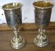 Antique Sterling Silver Kiddush Two Cups/ Goblets Cups & Goblets photo 8