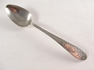 Irish Provincial Georgian Silver Teaspoon.  Bright Cut.  Cork C1790. photo