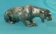 Stunning Sterling Silver Model Statue Crouching Cougar Cat London 1969 Statues photo 2