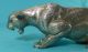 Stunning Sterling Silver Model Statue Crouching Cougar Cat London 1969 Statues photo 3