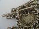 Antique 1898 English Hallmark Silver Graduated Albert Pocket Watch Chain & Fob Uncategorized photo 2