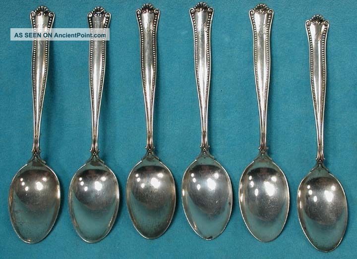 Set 6 Gorham Pembroke Sterling Teaspoons Gorham, Whiting photo