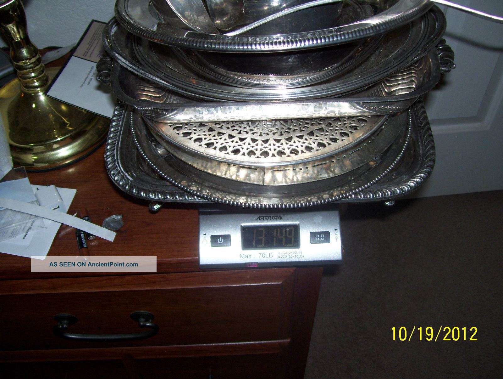 13 Lbs 14.  9 Oz Scrap Silverplate (some Stamped Quadruple Plate) Mixed Lots photo